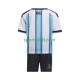 Completo da calcio Bambini Argentina World Cup Maglia Prima 2026 Manica Corta