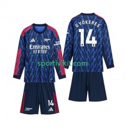 Completo da calcio Bambini Arsenal Gyokeres 14 Maglia Seconda 2025-2026 Manica Lunga