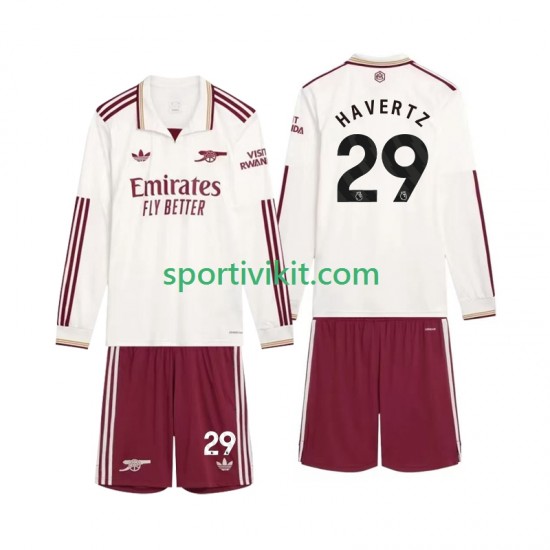 Completo da calcio Bambini Arsenal Havertz 29 Maglia Terza 2025-2026 Manica Lunga