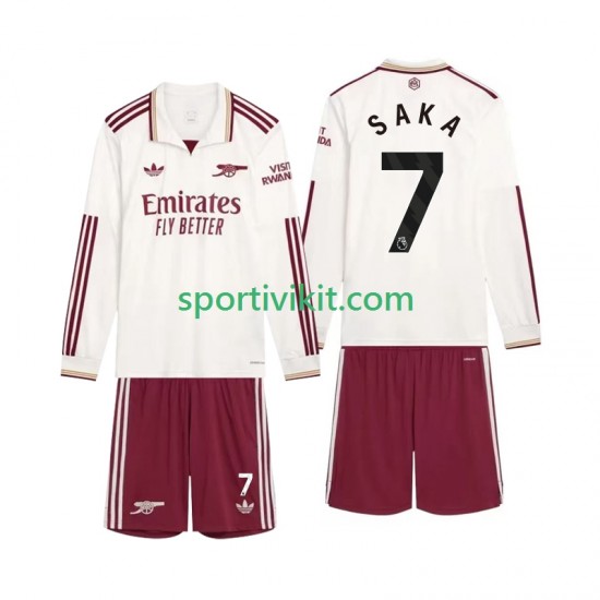 Completo da calcio Bambini Arsenal Saka 7 Maglia Terza 2025-2026 Manica Lunga