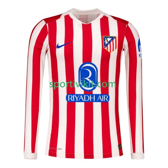 Atlético Madrid Uomo Maglia Prima 2025-2026 Manica Lunga