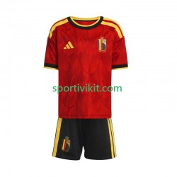 Completo da calcio Bambini Belgio World Cup Maglia Prima 2026 Manica Corta