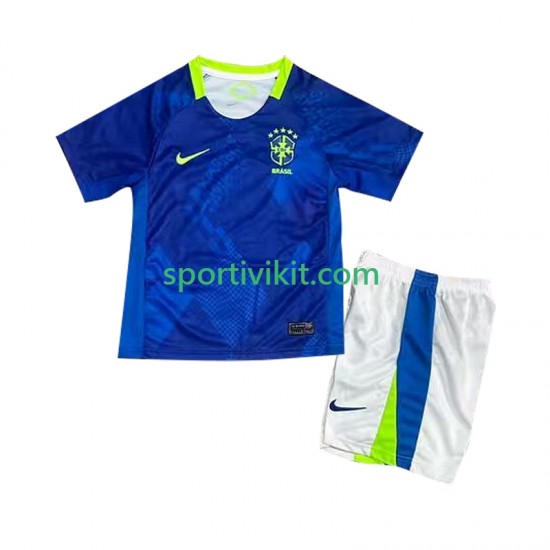 Completo da calcio Bambini Brasile Maglia Seconda 2025-2026 Manica Corta