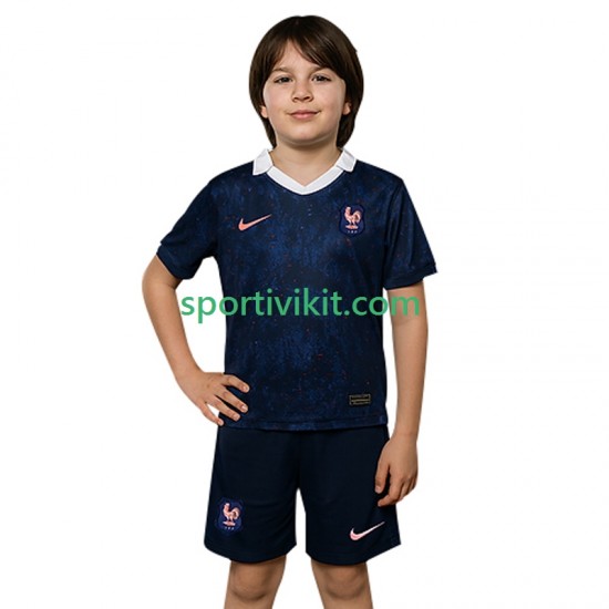 Completo da calcio Bambini Francia Maglia Prima 2025 Manica Corta