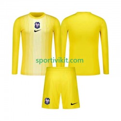 Completo da calcio Bambini Francia Portiere Maglia Prima 2025 Manica Lunga