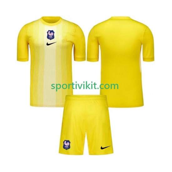 Completo da calcio Bambini Francia Portiere Maglia Prima 2025 Manica Corta