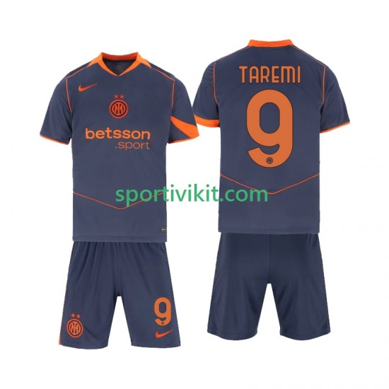 Completo da calcio Bambini Inter Milan Marcus Thuram 9 Maglia Terza 2025-2026 Manica Corta