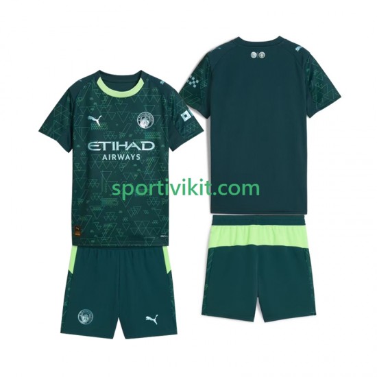 Completo da calcio Bambini Manchester City Maglia Quarto 2025-2026 Manica Corta