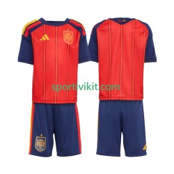 Completo da calcio Bambini Spagna World Cup Maglia Prima 2026 Manica Corta