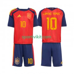 Completo da calcio Bambini Spagna Lamine Yamal 10 World Cup Maglia Prima 2026 Manica Corta