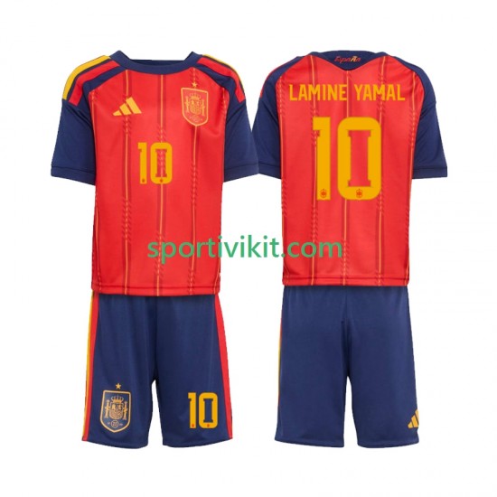Completo da calcio Bambini Spagna Lamine Yamal 10 World Cup Maglia Prima 2026 Manica Corta