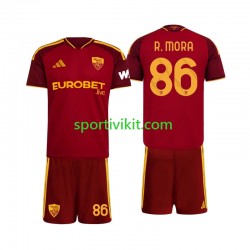 Completo da calcio Bambini AS Roma Rodrigo Mora 86 Maglia Prima 2026-2027 Manica Corta
