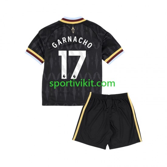 Completo da calcio Bambini Aston Villa Alejandro Garnacho 17 Maglia Seconda 2026-2027 Manica Corta