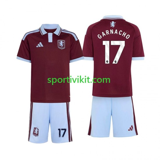 Completo da calcio Bambini Aston Villa Alejandro Garnacho 17 Maglia Prima 2026-2027 Manica Corta