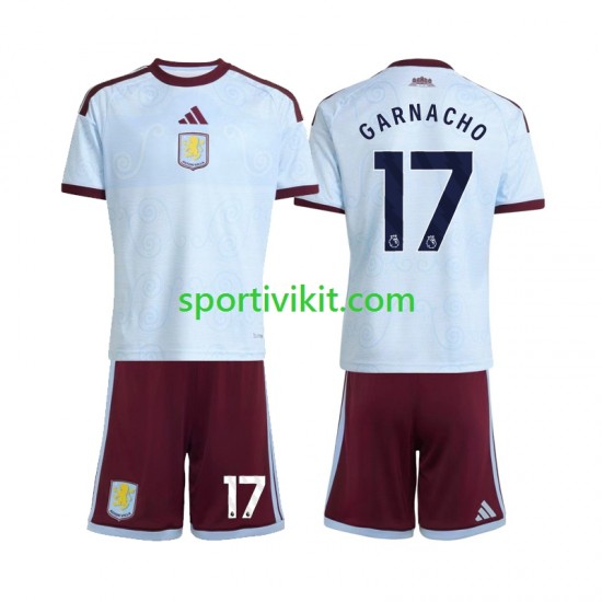 Completo da calcio Bambini Aston Villa Alejandro Garnacho 17 Maglia Terza 2026-2027 Manica Corta