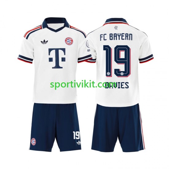 Completo da calcio Bambini FC Bayern München Alphonso Davies 19 Maglia Seconda 2026-2027 Manica Corta