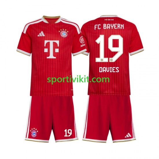 Completo da calcio Bambini FC Bayern München Alphonso Davies 19 Maglia Prima 2026-2027 Manica Corta
