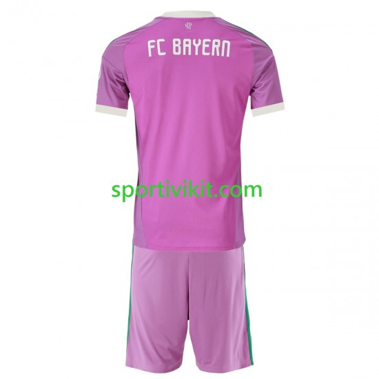 Completo da calcio Bambini FC Bayern München Portiere Maglia Terza 2026-2027 Manica Corta