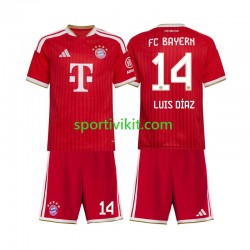 Completo da calcio Bambini FC Bayern München Luis Diaz 14 Maglia Prima 2026-2027 Manica Corta