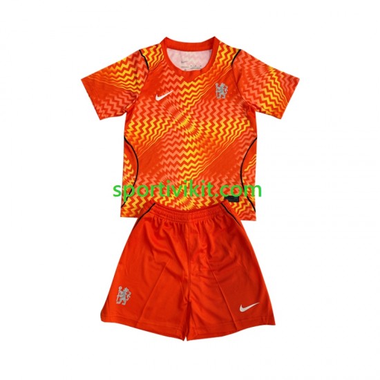 Completo da calcio Bambini Chelsea Portiere Maglia Seconda 2026-2027 Manica Corta