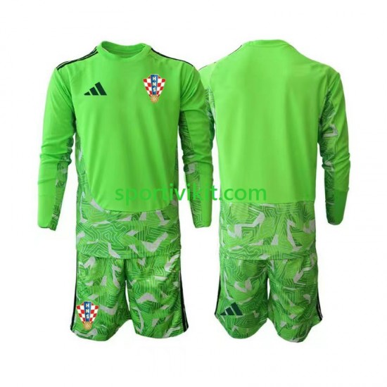 Completo da calcio Bambini Croazia Portiere Maglia Prima 2026-2027 Manica Lunga