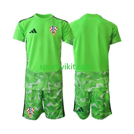 Completo da calcio Bambini Croazia Portiere Maglia Prima 2026-2027 Manica Corta