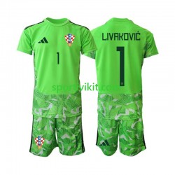 Completo da calcio Bambini Croazia Portiere Dominik Livakovic 25 Maglia Prima 2026-2027 Manica Corta