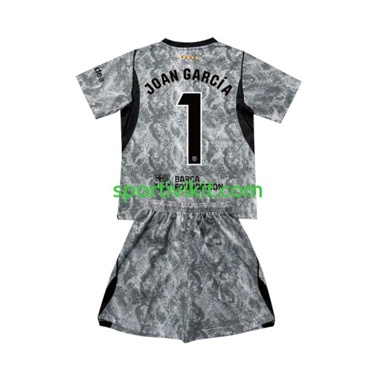Completo da calcio Bambini FC Barcelona Portiere Joan Garcia 1 Maglia Seconda 2026-2027 Manica Corta