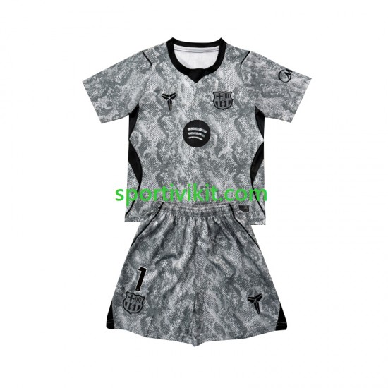 Completo da calcio Bambini FC Barcelona Portiere Joan Garcia 1 Maglia Seconda 2026-2027 Manica Corta
