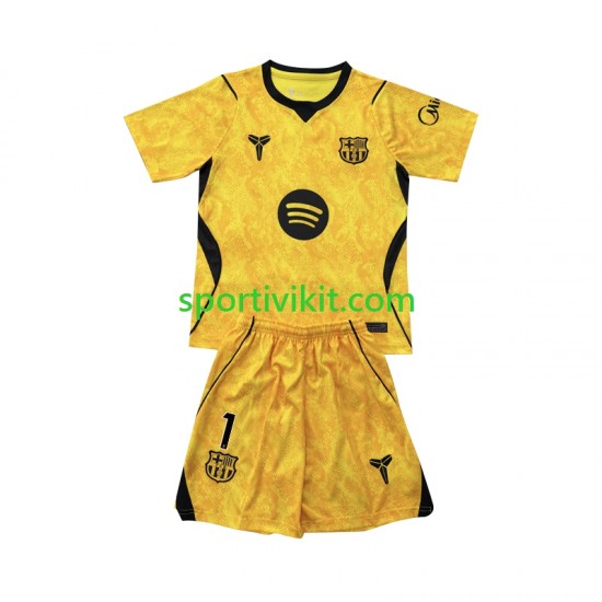Completo da calcio Bambini FC Barcelona Portiere Joan Garcia 1 Maglia Quarto 2026-2027 Manica Corta
