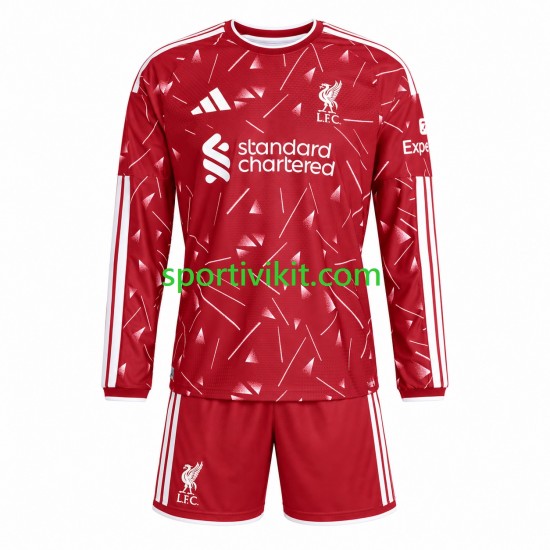 Completo da calcio Bambini Liverpool Maglia Prima 2026-2027 Manica Lunga
