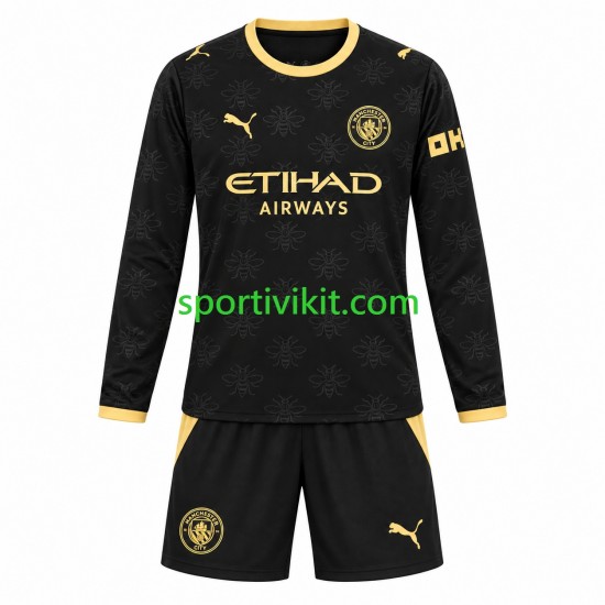 Completo da calcio Bambini Manchester City Maglia Seconda 2026-2027 Manica Lunga