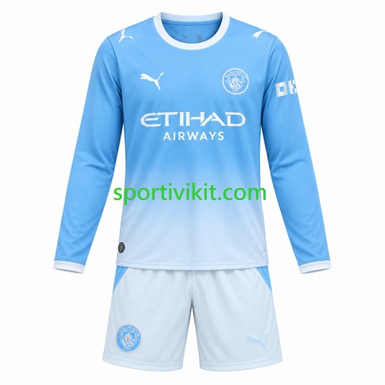 Completo da calcio Bambini Manchester City Maglia Prima 2026-2027 Manica Lunga