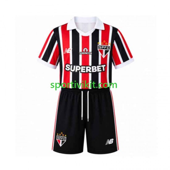 Completo da calcio Bambini Sao Paulo Maglia Seconda 2026-2027 Manica Corta