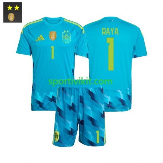 Completo da calcio Bambini Spagna Portiere David Raya 1 Maglia Prima 2026-2027 Manica Corta