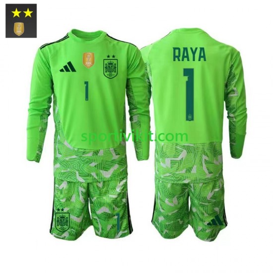 Completo da calcio Bambini Spagna Portiere David Raya 1 Maglia Terza 2026-2027 Manica Lunga