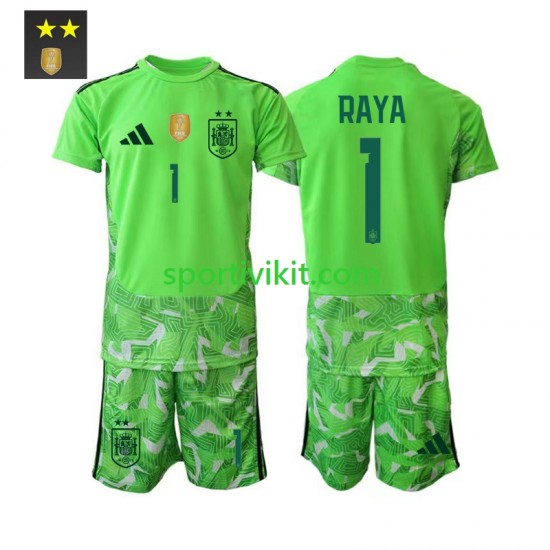 Completo da calcio Bambini Spagna Portiere David Raya 1 Maglia Terza 2026-2027 Manica Corta
