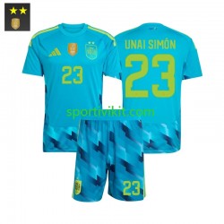 Completo da calcio Bambini Spagna Portiere Unai Simon 23 Maglia Prima 2026-2027 Manica Corta