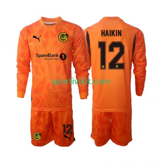 Completo da calcio Bambini FK Bodø/Glimt  Portiere Nikita Haikin 12 Maglia Seconda 2025 Manica Lunga