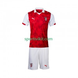 Completo da calcio Bambini SC Braga Maglia Prima 2025-2026 Manica Corta
