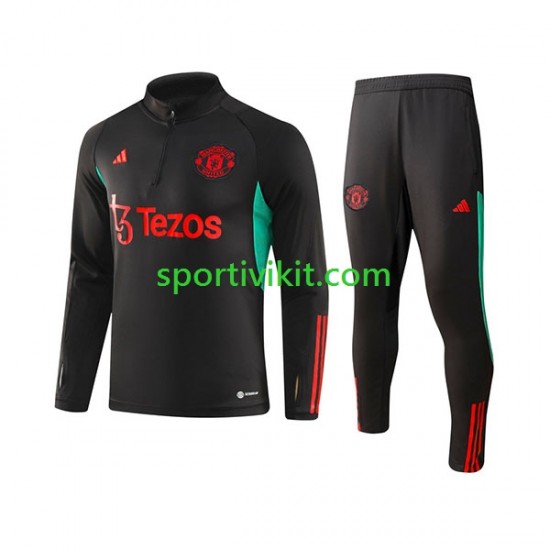 Manchester United Nero Completo da allenamento 2023-2024 Manchester United Nero Completo da allenamento 2023-2024