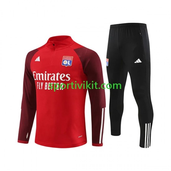 Olympique Lyonnais Rosso Completo da allenamento 2023-2024 Olympique Lyonnais Rosso Completo da allenamento 2023-2024