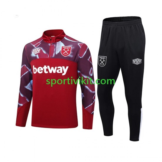 West Ham United Rosso Completo da allenamento 2023-2024 West Ham United Rosso Completo da allenamento 2023-2024