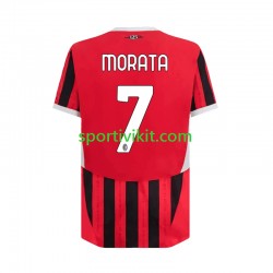 AC Milan Alvaro Morata 7 Uomo Maglia Prima 2024-2025 Manica Corta
