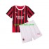 Completo da calcio Bambini AC Milan Maglia Prima 2024-2025 Manica Corta