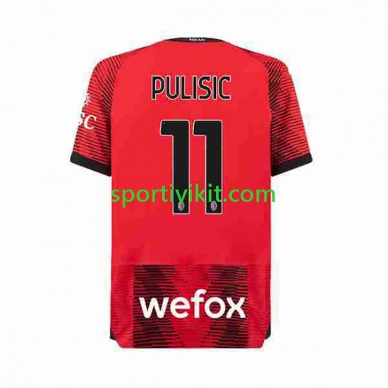 AC Milan Christian Pulisic 11 Uomo Maglia Prima 2023-2024 Manica Corta