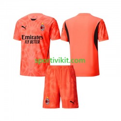 Completo da calcio Bambini AC Milan Portiere Maglia Quarto 2024-2025 Manica Corta