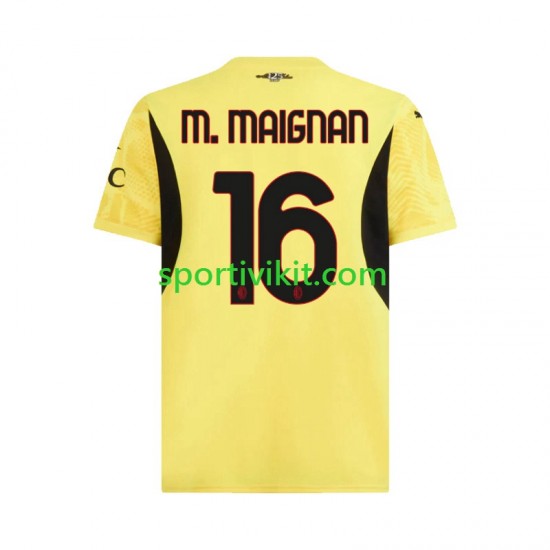 AC Milan Portiere Mike Maignan 16 Uomo Maglia Seconda 2024-2025 Manica Corta AC Milan Portiere Mike Maignan 16 Uomo Maglia Seconda 2024-2025 Manica Corta