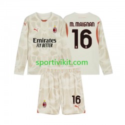 Completo da calcio Bambini AC Milan Portiere Mike Maignan 16 Maglia Terza 2024-2025 Manica Lunga