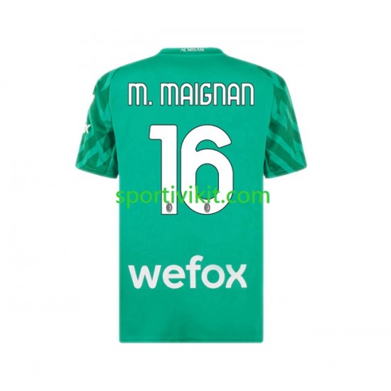 AC Milan Portiere Mike Maignan 16 Uomo Maglia Prima 2023-2024 Manica Corta AC Milan Portiere Mike Maignan 16 Uomo Maglia Prima 2023-2024 Manica Corta